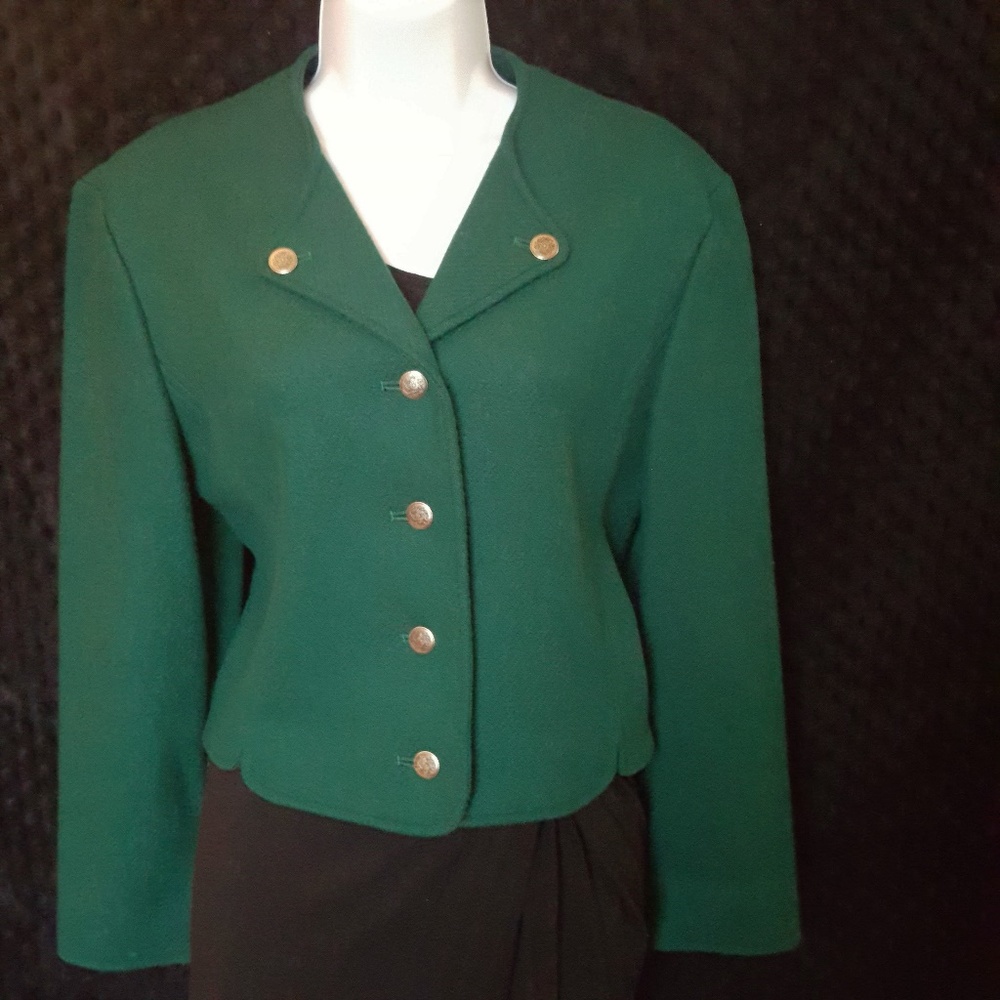 Vintage Pendleton Green Wool Jacket Blazer Coat S